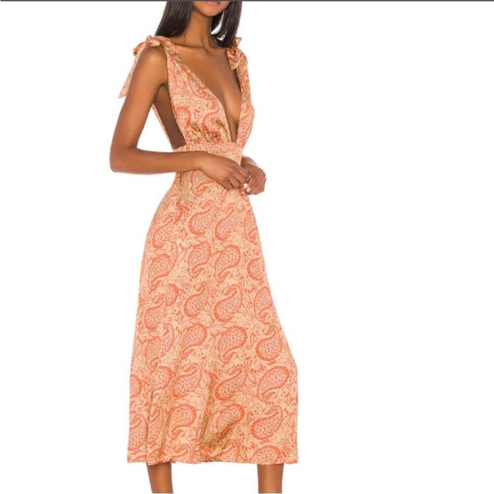 Song of Style Priya Midi Dress Sz S
